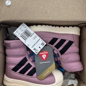 NWT SUPERSTAR 360 2.0 BOOTS KIDS Purple Snow Boots size 7